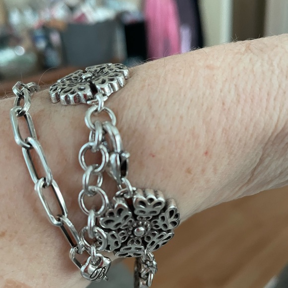 Brighton Silver Filigree Bracelet with Floral Medallions - Picture 4 of 5